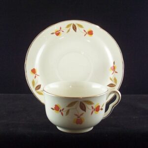 Jewel Tea by Hall's 'Autumn Leaf' Tea Cup and Flat Saucer