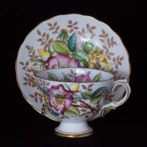 English Fine Bone China teacup, Rosina #4847 floral