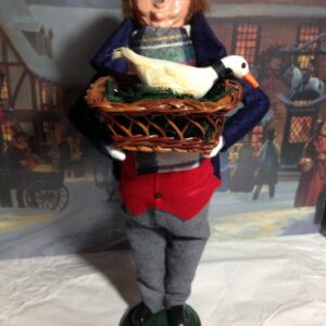 Byers' Choice Traditional Man with Goose in Basket, 1992
