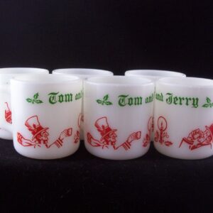 1950s Hazel Atlas Tom & Jerry Mugs, Set of 6