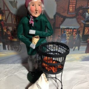 Byers' Choice Man Roasting Chestnuts Set, 1993