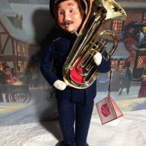 Byers' Choice Salvation Army Man with Mustache and Tuba