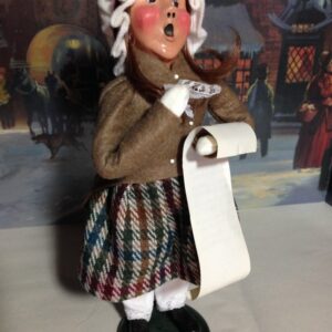 Byers' Choice Girl in Bonnet with Music, 1990 Rare