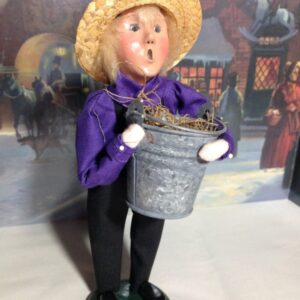 Byers' Choice Amish Boy with Galvanized Bucket, 1996, Signed & Numbered