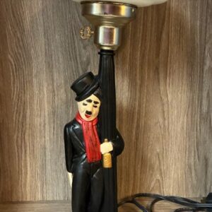 1950s Charlie Chaplin Drunk Hobo Chalkware Lamp with Ashtray